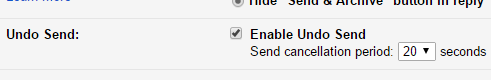 gmail undo settings