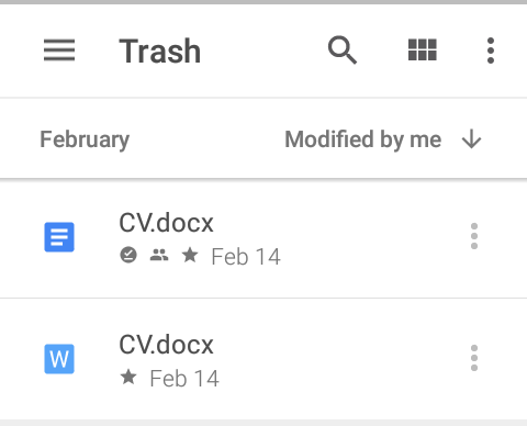 google drive delete file