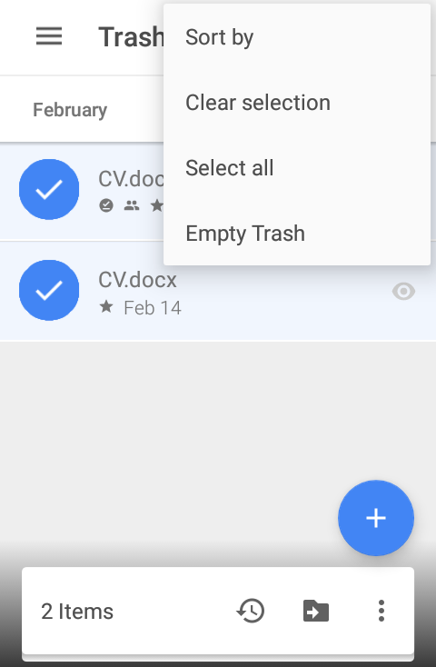 google drive delete file