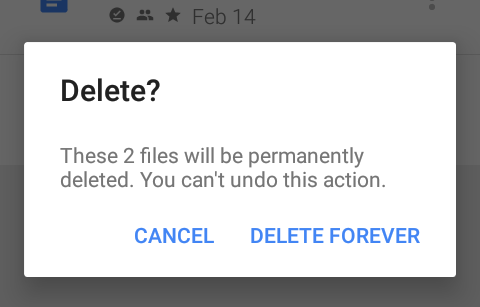 google drive delete file