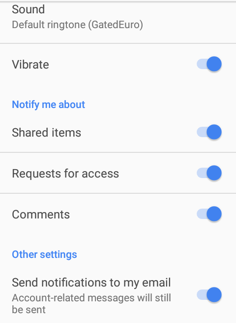 notification window settings