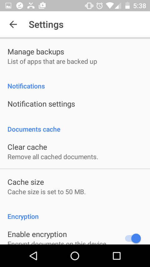 google drive settings