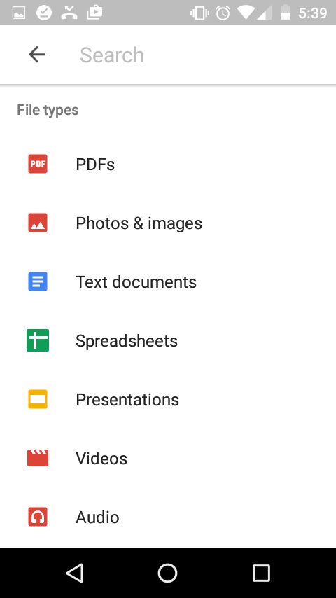 google drive search