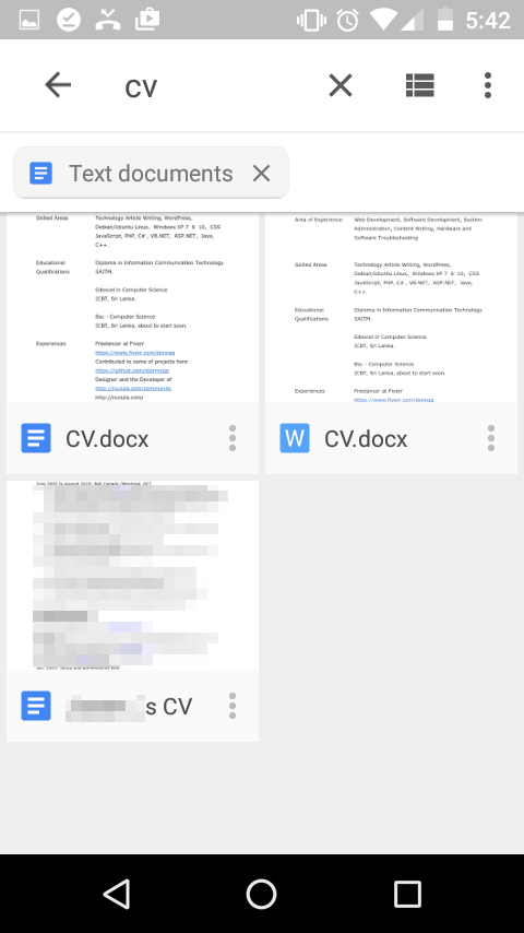 google drive search