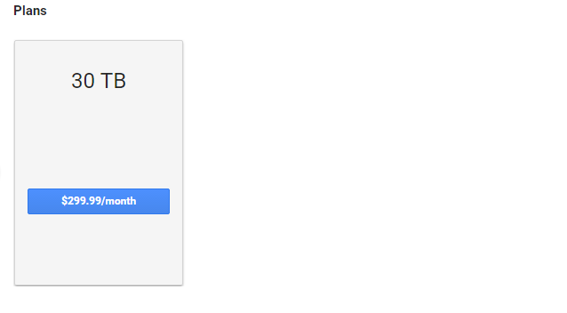 google drive plans 30TB