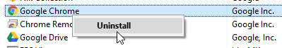 uninstall google chrome