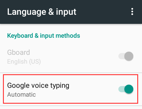 android voice to text