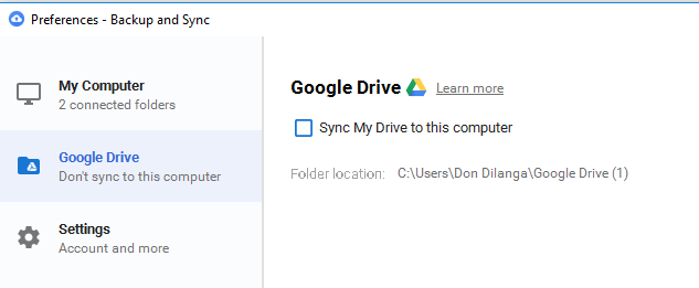 sync my drive to google drive, google backup and sync