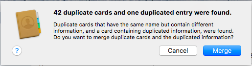 Duplicates found on mac
