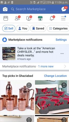 FB marketplace on mobile